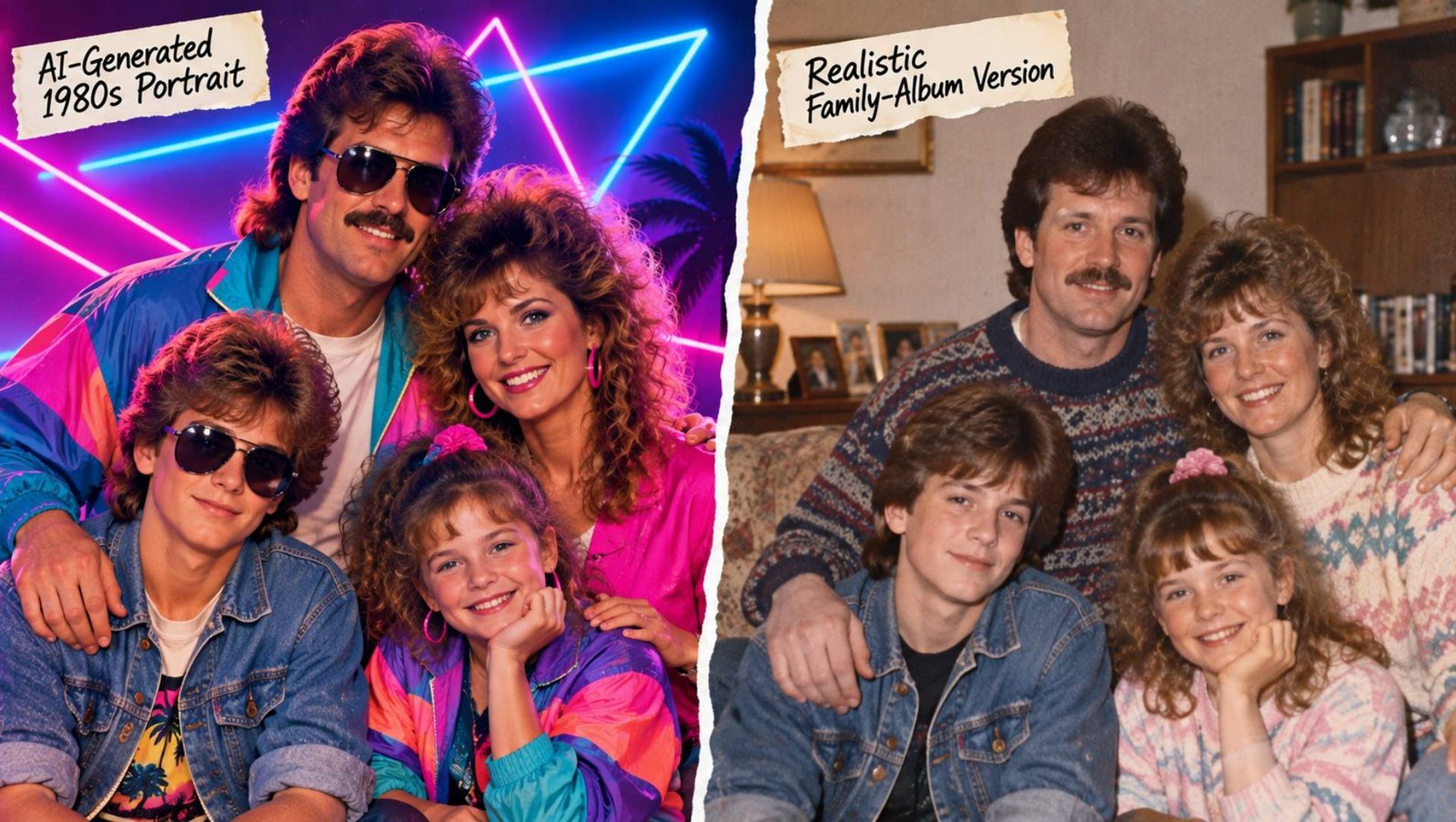 AI-Generated 1980s Portraits